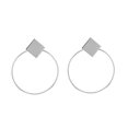 thumbnail image 1 of Fashion Simple Punk Earrings Gold Silver Color Tassel Long Section Size Circle Pendant For Ladies Gifts, 1 of 5