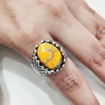 thumbnail image 7 of Bumblebee Jasper Mans Ring, Natural Bumblebee Jasper, Silver Jewelry, 925 Silver Ring, Birthday Gift, Heavy Mens Ring, Arabic Design, Ottoman Style Ring, Christmas, Turkey Mens Signet Ring, 7 of 7