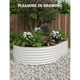 thumbnail image 2 of Planter Box Set – Galvanized Steel Gazebo Raised Oval Beds – Rust-Resistant – for Outdoor Gardening, Vegetables, Flowers & Herbs – Tool-Free Assembly – Open Base – 2 Pack – Beige – 300x120x45cm, 2 of 6