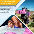 thumbnail image 5 of Teblint Camping Sleeping Bag for Adults Kids, Cold Weather Warm Sleeping Bag with Compression Bag for 3 Seasons, Compact Camping Essentials Gear Accessories Hiking Sleep Must Haves-Pink, 5 of 11