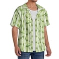 thumbnail image 2 of Kdxio Men's Hawaiian Shirt for Men Short Sleeve Shirt Bamboo Stems And Leaves Summer Casual Holiday Beach Button Down T-Shirts, 2 of 5