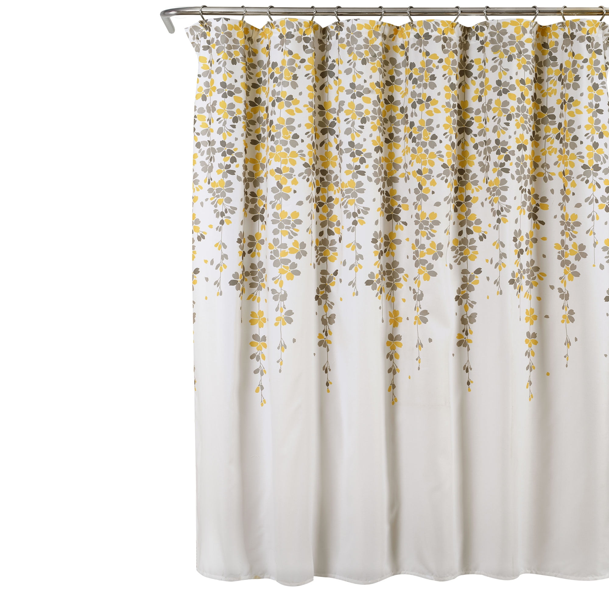 HANHAOKI Daisy Flower Pattern Yellow Shower Curtain 36 X 72