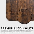 thumbnail image 4 of VIVO Vintage Brown 71x71 inch Curved Corner Table Top for Sit Stand Desk Frames, 4 of 8