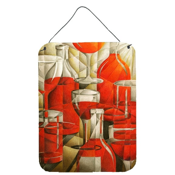 Red Wine Bottles and Glasses Wall or Door Hanging Prints