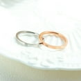 thumbnail image 4 of 2mm Ultra-fine Tail Ring Rose Gold/Silver Stainless Steel CZ Band Womens Sz 3-10, 4 of 9