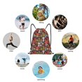 thumbnail image 6 of Sigee Mushrooms And Leaves for Drawstring Bag String Backpack for Sports, Gym, Swimming, Beach, Travel-Small, 6 of 6