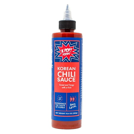 Korean Chili Sauce by KPOP Foods - Gochujang Sauce made with 100% Real Gochujang Korean Chili Paste. Use as Korean bbq sauce, gochujang paste, & more. Medium Heat. 10.4 oz Squeeze Bottle (Pack of 1).