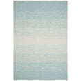 thumbnail image 1 of Safavieh Montauk Collection MTK601E Handmade Cotton Area Rug, 3' x 5', Turquoise / Ivory, 1 of 5