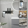 thumbnail image 2 of Grusce Hair Dryer Holder Wall Mounted, Metal Hair Tools Organizer, Hair Dryer Holder for Blow Dryer, Curling Iron, Straightener, Bathroom Hair Accessories Tools Organizer Built in Storage Box​, 2 of 11