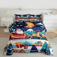 thumbnail image 2 of Manfei Magic Santa Claus Bedding Comforter Set for Kid, Xmas Reindeer Animal Twin Comforter Sets, Christmas Eve Reversible Bedding Set, Ultra Soft Home Decor, 2pcs, 2 of 8