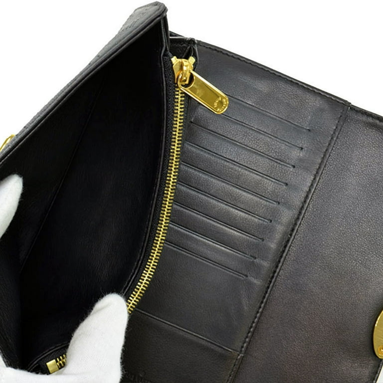 Louis Vuitton, Bags, Louis Vuitton Amelia Black Mahina Leather Wallet