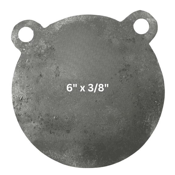 AR500 Steel Gong Shooting Target 3/8" – 6" Round – 2-Hole
