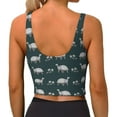 thumbnail image 3 of Lsque Turtle Chrysanthemum Printed Women'S Sports Bra, Compression, Moisture Wicking, High-Impact Sports Bra For Women,Supportive sports bra-X-Large, 3 of 9