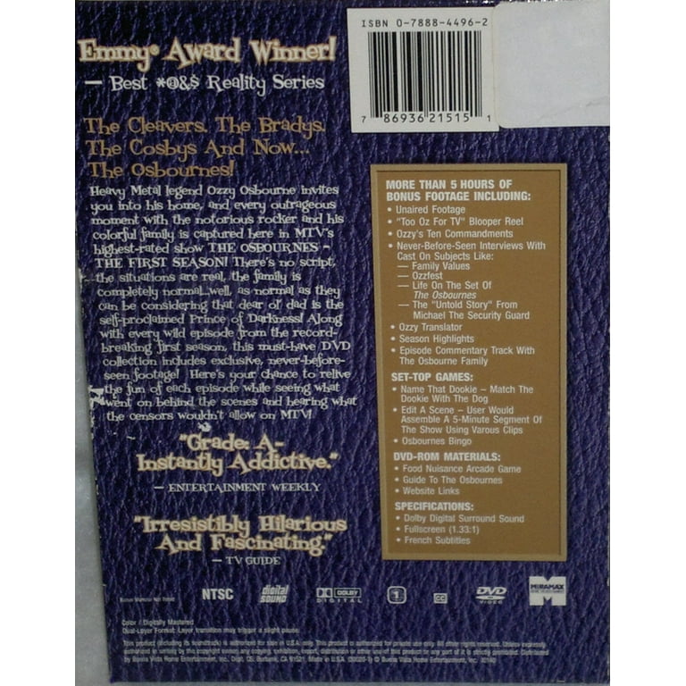 洋画・外国映画 The Osbournes: The First Season DVD The Osbournes Season 1 DVD - Walmart.com