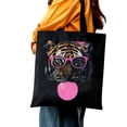 thumbnail image 5 of COMIO Women's Large Capacity Shoulder Bag Tote Bag Tiger Face Wild Animal Cute Tiger 14.1x15.7in, 5 of 6
