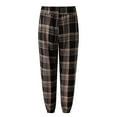 thumbnail image 3 of CONZONE Mens Baggy Pant Wide Leg Sports Pants for Men Casual Plaid Warm Soft Loose Fit Fall Winter Trousers With Elastic Waistband, 3 of 3