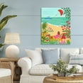 thumbnail image 2 of Beach And Flowers View Canvas Wall Art, design by Nabeela Rumi, 2 of 8