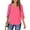 H-Rose Red, variant on UVN Womens Blouses 3/4 Sleeve V Neck Summer Shirts for Women Chiffon Dressy Casual Tunic Tops
