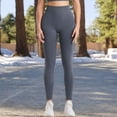 thumbnail image 2 of High Waist Ribbed Leggings with Seamless Fit - Large, Gray, 2 of 6