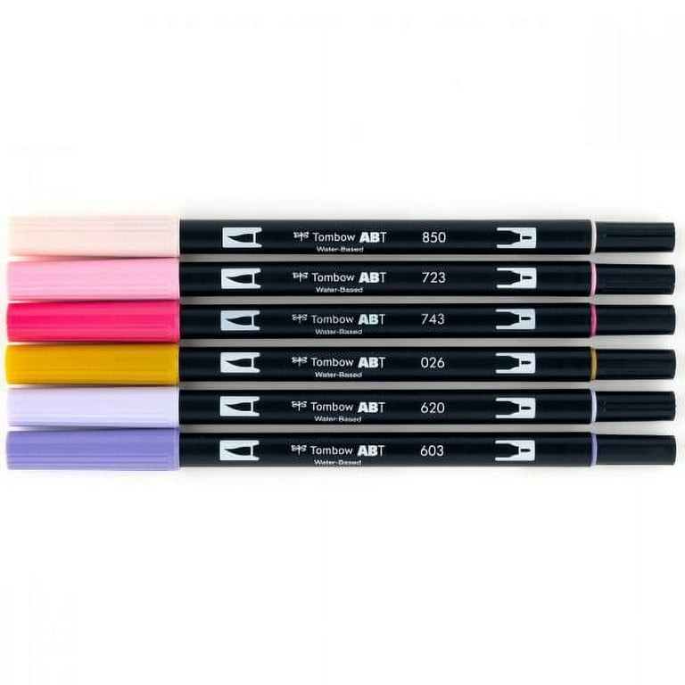 Tombow 56228 Dual Brush Pen Art Markers Sweetheart 6-Pack