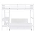 thumbnail image 6 of Bellemave Twin Over Full Bunk Bed with Desk and Storage Drawers, Solid Wood L-Shaped Loft Bunk Bed Frame for Teens Adults (White), 6 of 9