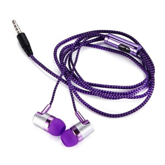 MP3 MP4 Wired Earbuds In-ear Braided Cord Headset Phone Computer Headphone