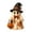 E, variant on Vintage Halloween Decorations, Wooden Ghost Figurine Set with Patchwork Design, Spooky Halloween Decor for Fall Home Centerpiece,
