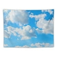 thumbnail image 5 of Creowell Light Blue Wall Decor Tapestry Blue Sky White Clouds Natural Landscape Tapestries Wall Art Hanging, Summer Sunny Peace Nature Aesthetic Tapestry for Girly Bedroom Living Room 40x60inch, 5 of 6