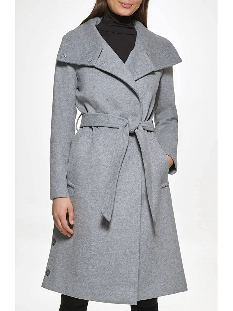 Kenneth Cole New York Womens 17OMW016 Wool-Blend Belted Tie Waist