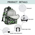 thumbnail image 4 of Football and Outline Black Pattern Cute School Backpack Bag for School with Padded Back and Adjustable Shoulder Straps 15.25"x11.5"x5.25", 4 of 5