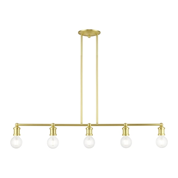Livex Lighting - Lansdale - 5 Light Large Linear Chandelier In Transitional