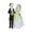 Green Dress, variant on Tachiuwa Wedding Cake Topper Bride and Groom Mini DIY Micro Landscape Miniature Scene People Wedding Cake Dolls Topper for Anniversary Green Dress