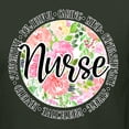 thumbnail image 2 of Floral Nurse Appreciation Pop Culture Unisex Graphic Hoodie Sweatshirt, Forest Green, 3X-Large, 2 of 4