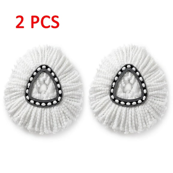 O-Cedar Triangle Cleaning Mop Head 2 Pieces for Microfiber Replacement Mop Head Mop Refill, White