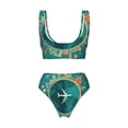thumbnail image 5 of Daiia Around The Planet Women's Bikini Set Two Piece Swimsuit High Waisted Bikini Adjustable Straps Bikini Perfect for Beach, Pool, and Summer Vacation-Small, 5 of 9