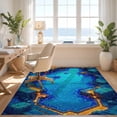 thumbnail image 3 of Design&I 2'x3' Washable Accent Rug Pet Friendly & Non-Slip Built-In Grip Pixel Biome Map Blocky Ore Motif Interlocking Block Cliff Volcano for Kitchen, Station, 3 of 7