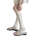 thumbnail image 3 of Women Ballet Leg Warmers, Sheer Tie Strap Scrunch Calf Socks for Layered Outfits, 3 of 8