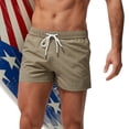 thumbnail image 6 of Mens Swim Shorts Summer Beach Trunks Solid Khaki S, 6 of 8