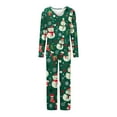 thumbnail image 5 of Homenesgenics Christmas Pajamas for Women Onesies Plus Size Women's Long Sleeve Tops+Pants Home Wear Pajama Set Night Wear with Pocket Green XXL, 5 of 5