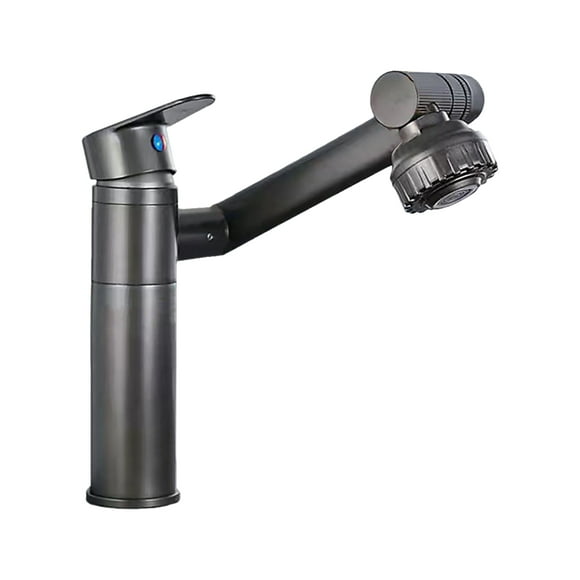 Amdohai Robinet de Cuisine Pivotant à 1080° avec 2 Modes de Jet, Robinet Vaporisateur pour Lavabo de Salle de Bain à une Poignée, Valve en Céramique, Mélangeur d'Eau Chaude et Froide, Robinet d'Eau