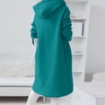 thumbnail image 3 of Lixiuxyad Womens Long Hooded Sweatshirt Zipper Coat Winter Warm Outwear Multicolor, 3 of 5