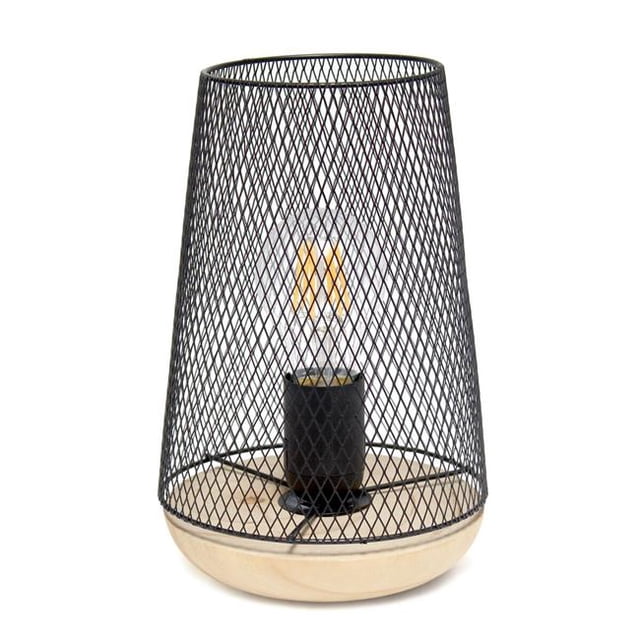 Lampe de Table en Maille Filaire Noire