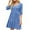 Sky Blue, variant on Summer Dresses For Women 2025 Sevevn Women's Fashion Solid Middle Sleeves Round-Neck Patchwork Dress Womens Dresses Casual