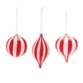 thumbnail image 2 of Striped Glass Ornament Set of 6, 2 of 7
