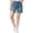Blue, variant on JESSICA SIMPSON Womens Blue Pocketed Button Fly Raw Hem High Waist Shorts 24