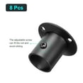 thumbnail image 3 of Uxcell 1'' Dia Stainless Steel Pole Sockets Flange Rod Holder Bracket Support, Black 8 Pack, 3 of 6