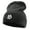 Dark Grey, variant on Soccer Play Embroidered 12 Inch Long Knitted Beanie - Dark Grey OSFM