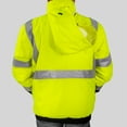 thumbnail image 4 of Stark USA Hi Vis Safety Bomber for Men - Waterproof, Reflective ANSI Class 3 Winter Rain Jacket with Detachable Hood, XX-Large, 4 of 7