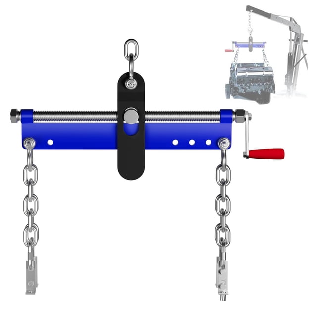 Steel Engine Hoist Load Leveler, 0.5M Small Engine Lift Balance with Ball Bearing and Adjustable Handle, Heavy Duty Auto Shop Engine Lifting Tool