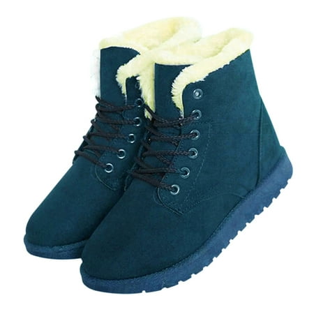 

Winter Boots Ladies Snow Thick Warm Thick Fleece Lined For Your Snow Boots Blue 41